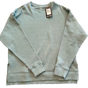 Under Armour Waffle Knit Crewneck Sweatshirt Sage Green NWT Size Small